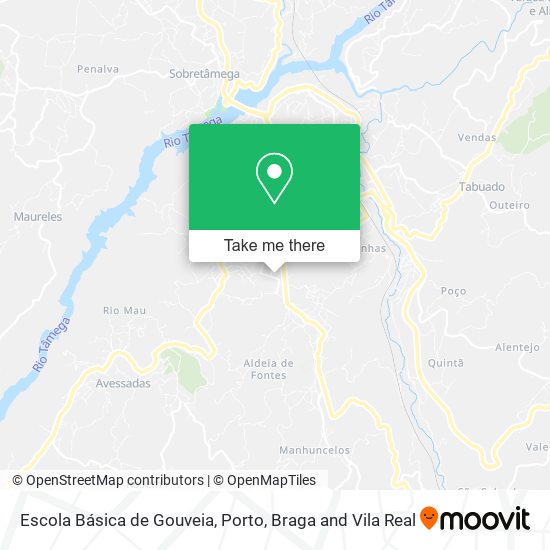 Escola Básica de Gouveia mapa