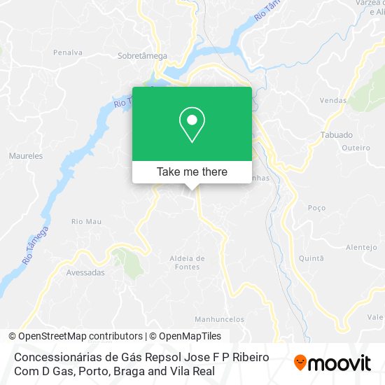 Concessionárias de Gás Repsol Jose F P Ribeiro Com D Gas mapa