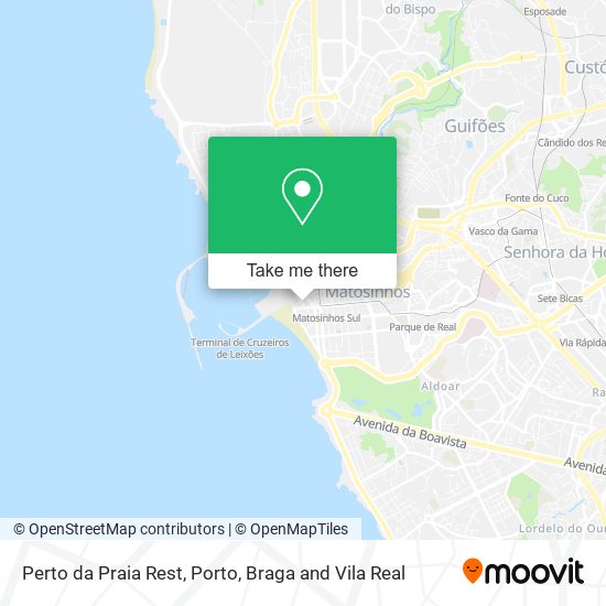 Perto da Praia Rest mapa