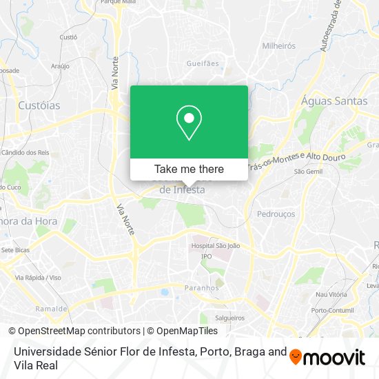 Universidade Sénior Flor de Infesta map