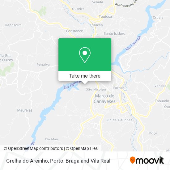 Grelha do Areinho mapa