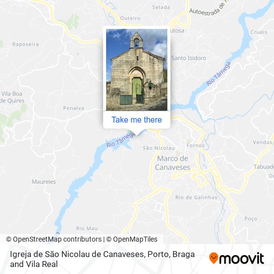 Igreja de São Nicolau de Canaveses map