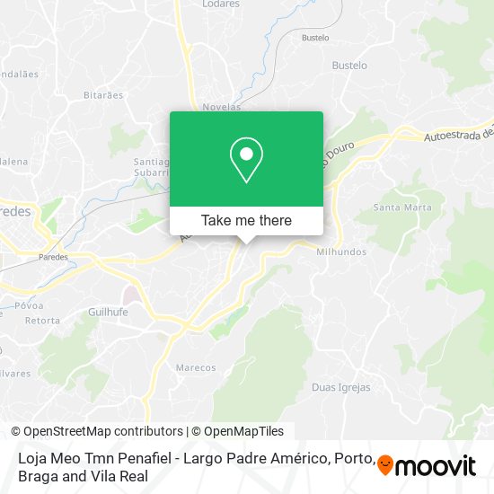 Loja Meo Tmn Penafiel - Largo Padre Américo map