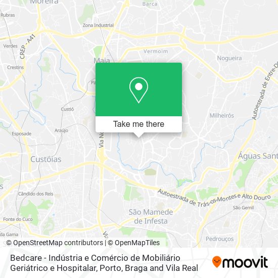 Bedcare - Indústria e Comércio de Mobiliário Geriátrico e Hospitalar map