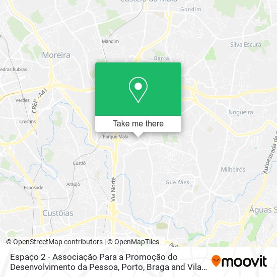 Espaço 2 - Associação Para a Promoção do Desenvolvimento da Pessoa mapa