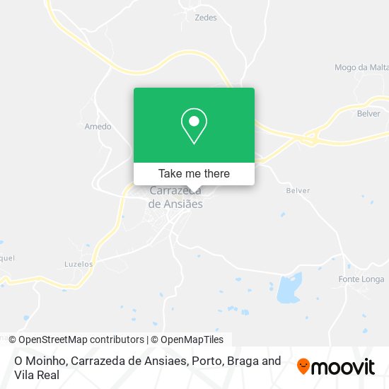 O Moinho, Carrazeda de Ansiaes map