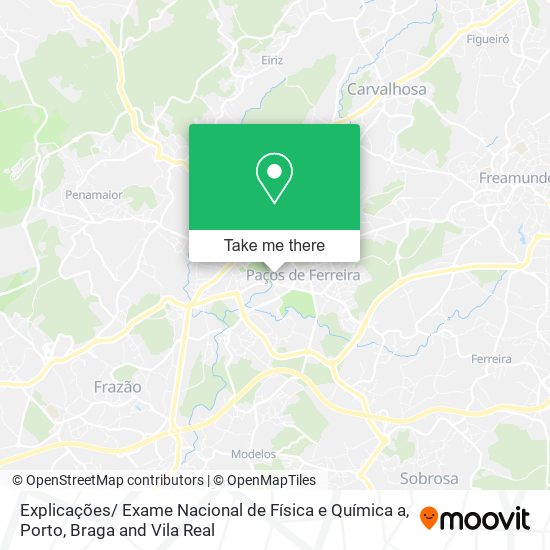 Explicações/ Exame Nacional de Física e Química a mapa