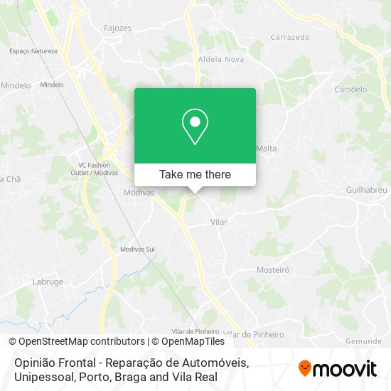 Opinião Frontal - Reparação de Automóveis, Unipessoal map
