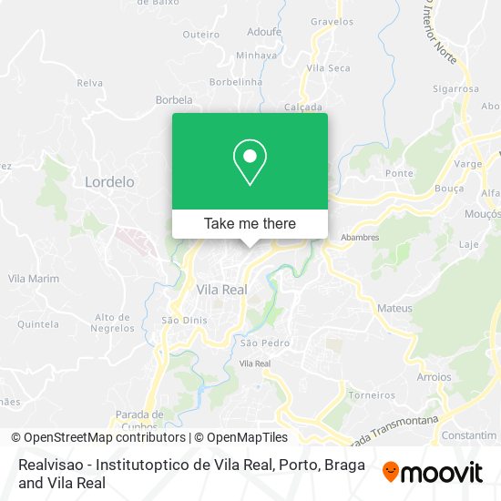 Realvisao - Institutoptico de Vila Real mapa
