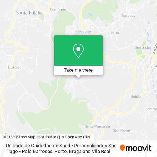 Unidade de Cuidados de Saúde Personalizados São Tiago - Polo Barrosas mapa