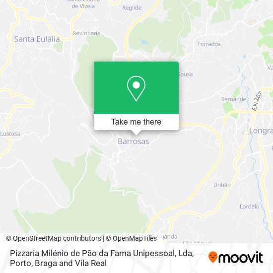 Pizzaria Milénio de Pão da Fama Unipessoal, Lda mapa