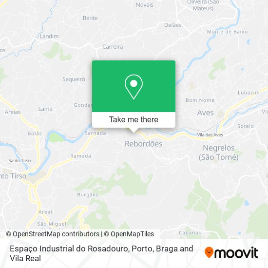 Espaço Industrial do Rosadouro mapa