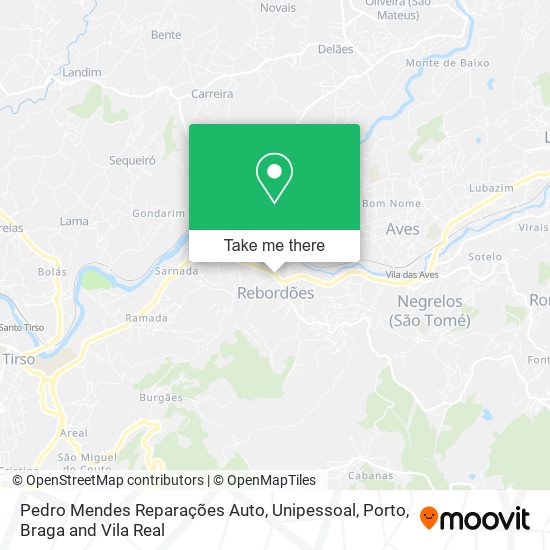 Pedro Mendes Reparações Auto, Unipessoal map