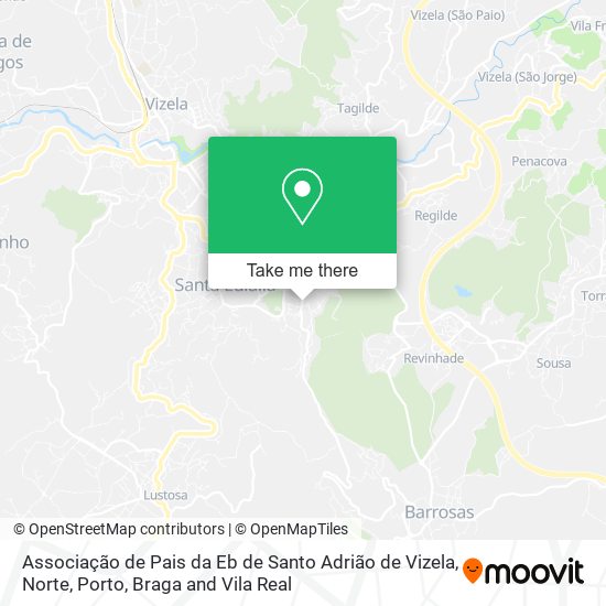 Associação de Pais da Eb de Santo Adrião de Vizela, Norte mapa