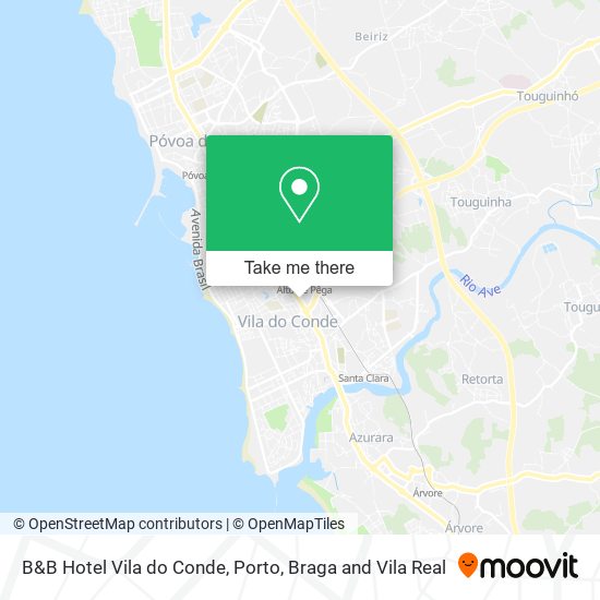 B&B Hotel Vila do Conde mapa