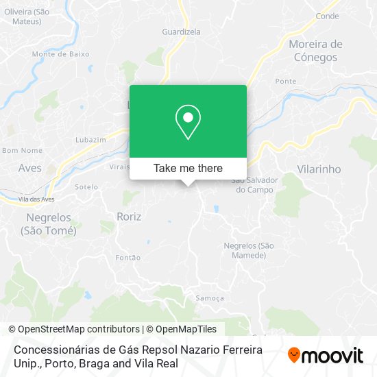 Concessionárias de Gás Repsol Nazario Ferreira Unip. mapa