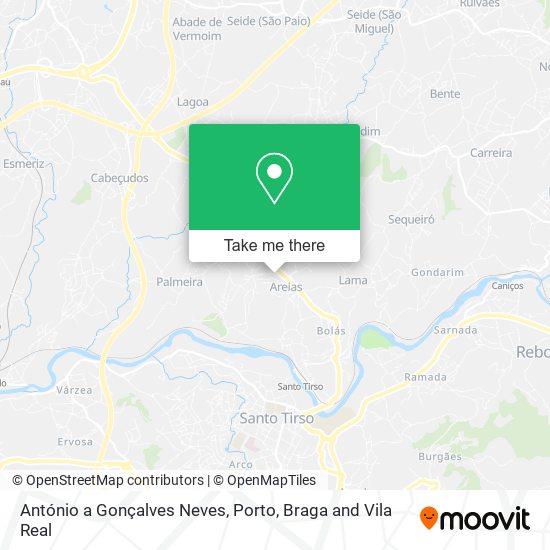 António a Gonçalves Neves map