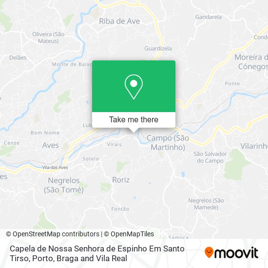 Capela de Nossa Senhora de Espinho Em Santo Tirso map