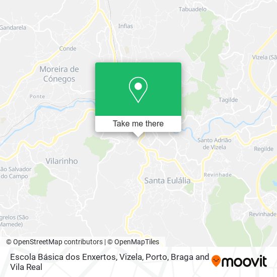 Escola Básica dos Enxertos, Vizela map