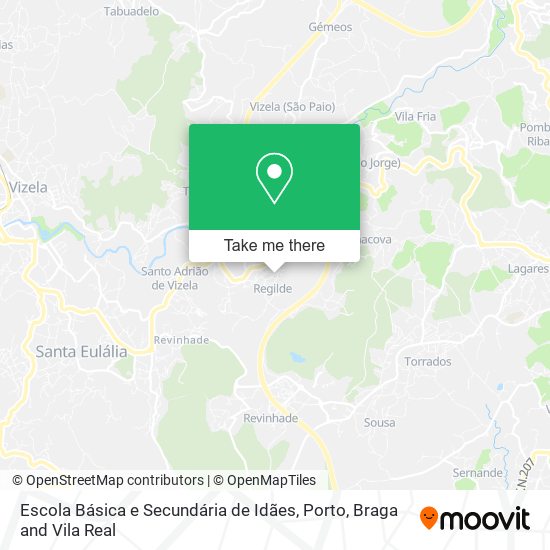 Escola Básica e Secundária de Idães map