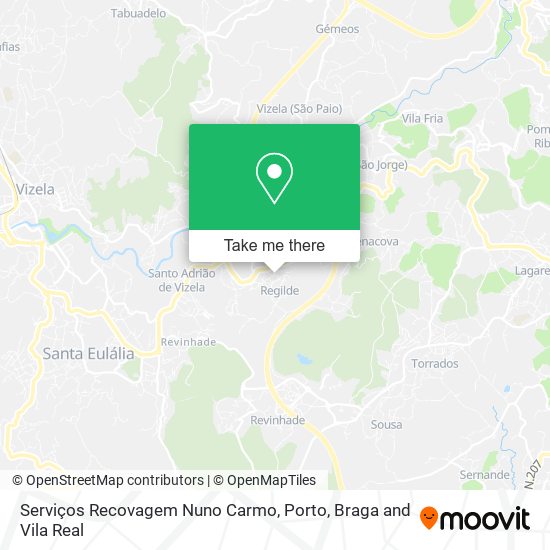 Serviços Recovagem Nuno Carmo mapa