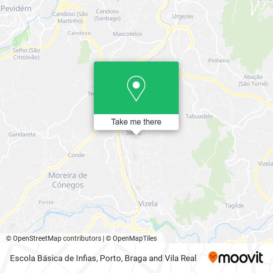 Escola Básica de Infias mapa
