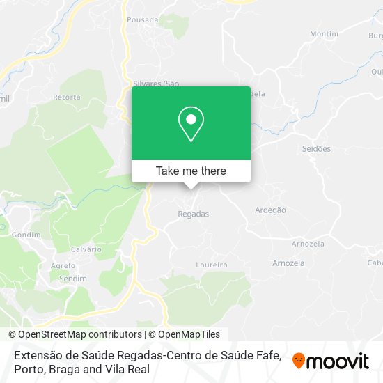 Extensão de Saúde Regadas-Centro de Saúde Fafe map