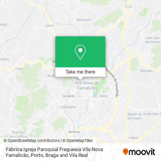 Fábrica Igreja Paroquial Freguesia Vila Nova Famalicão map