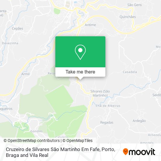 Cruzeiro de Silvares São Martinho Em Fafe map