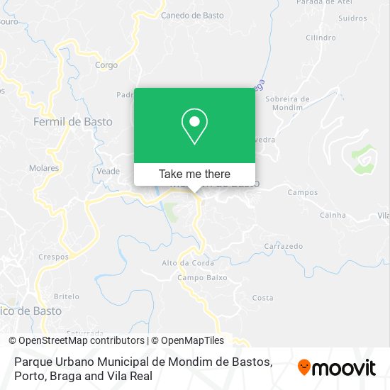 Parque Urbano Municipal de Mondim de Bastos mapa