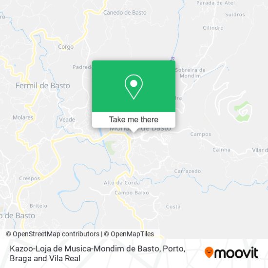 Kazoo-Loja de Musica-Mondim de Basto map