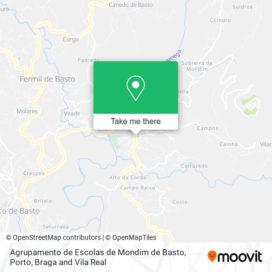 Agrupamento de Escolas de Mondim de Basto map