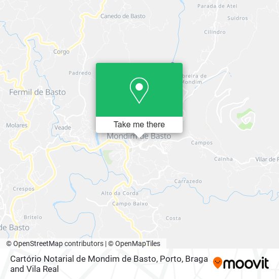 Cartório Notarial de Mondim de Basto mapa
