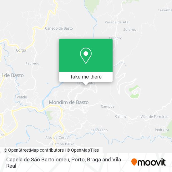Capela de São Bartolomeu mapa