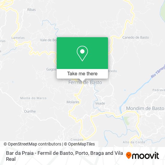Bar da Praia - Fermil de Basto mapa
