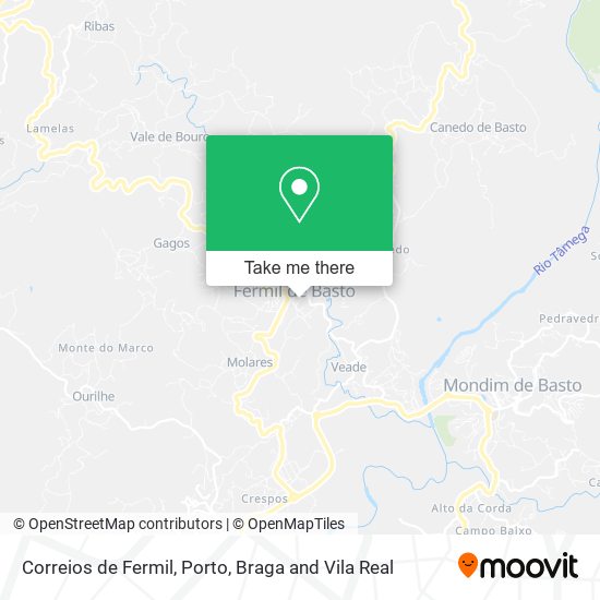 Correios de Fermil mapa