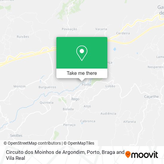Circuito dos Moinhos de Argondim map