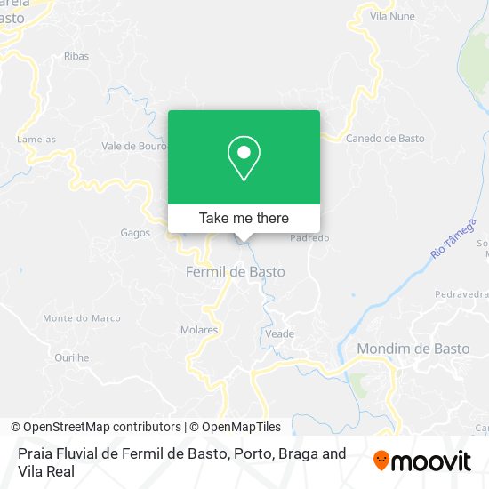 Praia Fluvial de Fermil de Basto map