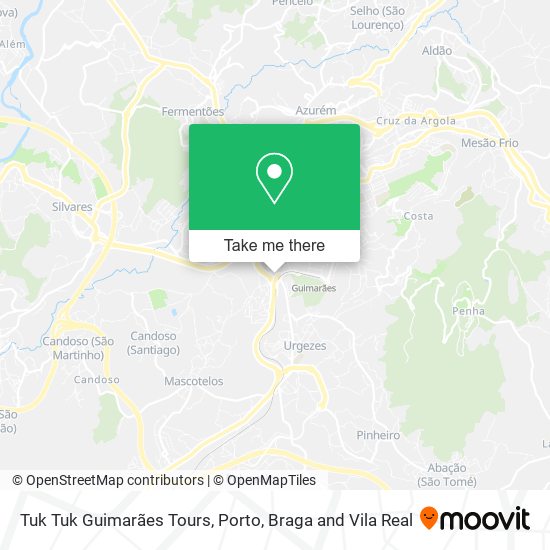 Tuk Tuk Guimarães Tours map