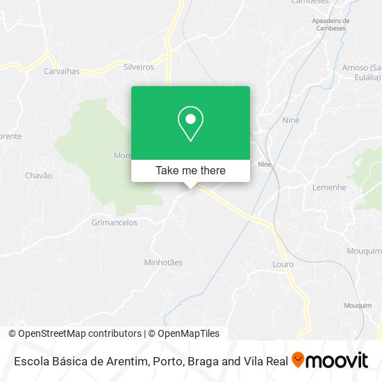 Escola Básica de Arentim map