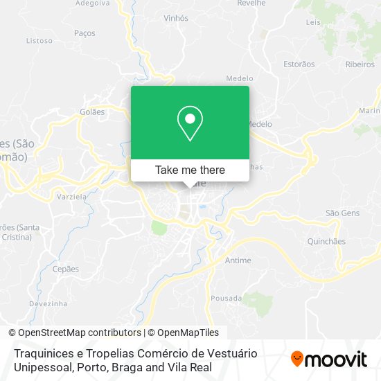 Traquinices e Tropelias Comércio de Vestuário Unipessoal mapa