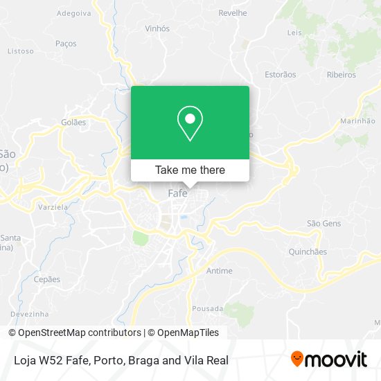 Loja W52 Fafe mapa