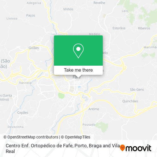 Centro Enf. Ortopédico de Fafe mapa