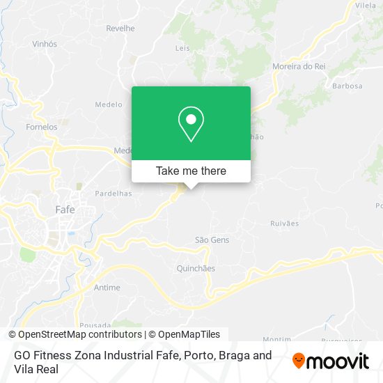 GO Fitness Zona Industrial Fafe map
