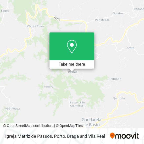 Igreja Matriz de Passos mapa