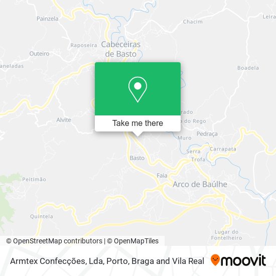 Armtex Confecções, Lda mapa