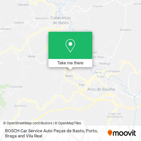 BOSCH Car Service Auto Peças de Basto map