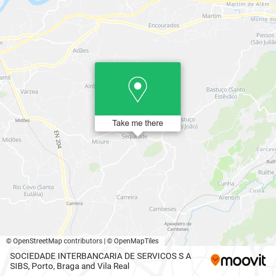 SOCIEDADE INTERBANCARIA DE SERVICOS S A SIBS map