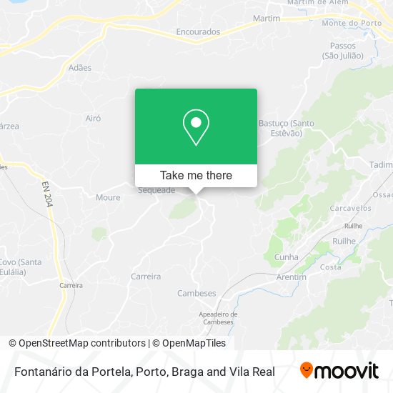 Fontanário da Portela mapa