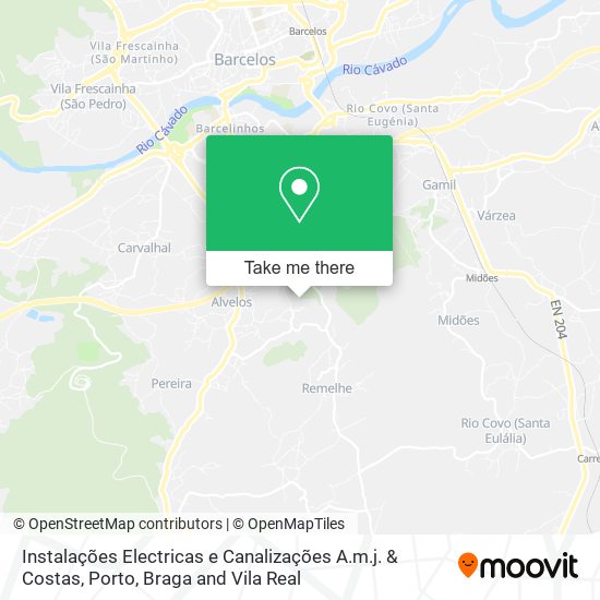 Instalações Electricas e Canalizações A.m.j. & Costas map